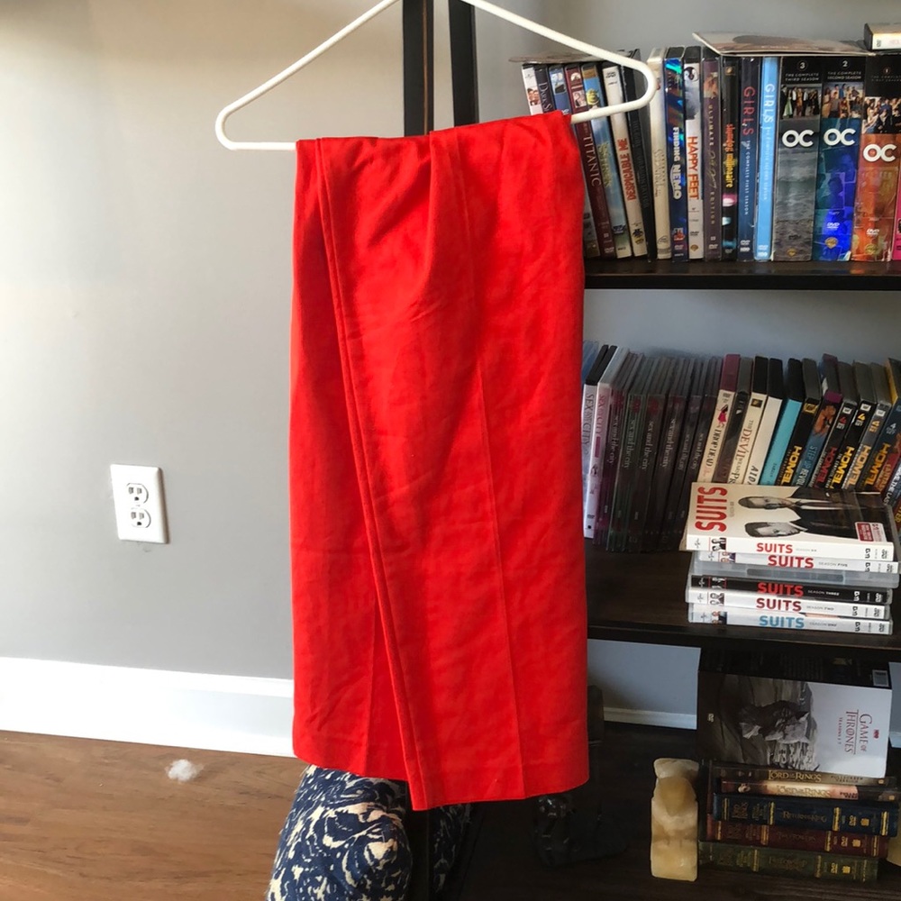 Natori Vibrant Red Straight-Leg Pants